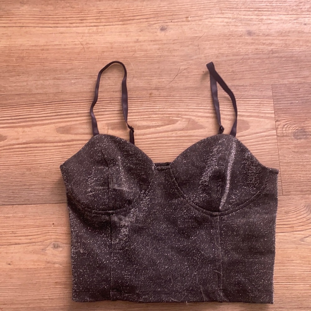 Sparkly black forever 21 crop top